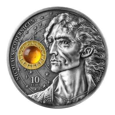 Silbermünze Malta Copernicus 2023 2 oz Silber 999 10 Euro Silber Stempelglanz