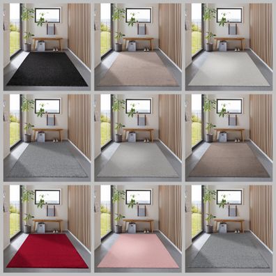 Einfarbig Teppich Kurzflor Modern Einfarbig Wohnzimmer Uni Farbe Oeke-Tex