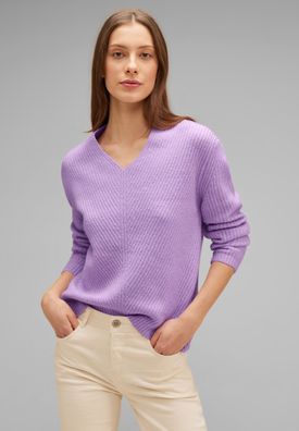 Street One Pullover im Grobstrick in Soft Pure Lilac Melange
