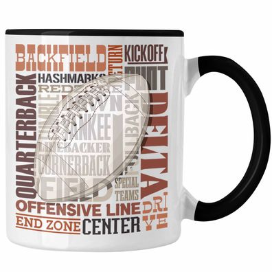 American Football Tasse Geschenk Football-Spieler Geschenkidee Spielbezeichnungen Reg