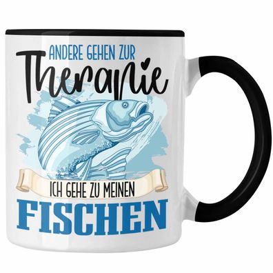 Angler Tasse Geschenk fér Fisch Besitzer Therapie Lustiger Spruch Geschenkidee