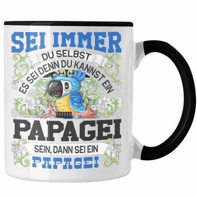 Papagei Tasse Geschenk Papagei Liebhaber Sei immer Du Selbst Spruch