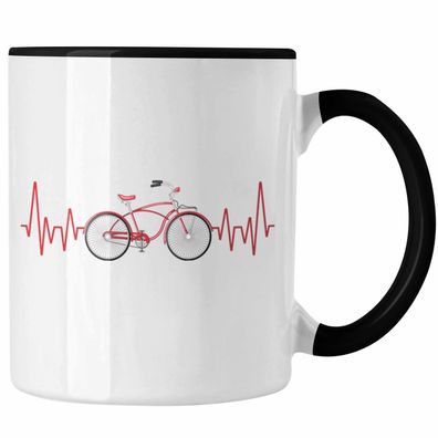 Fahrrad Herzschlag Tasse Geschenk fér Radfahrer Umwelt Hobby Geschenkidee