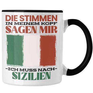 Sizilien Tasse Urlaub Heimat Geschenk Spruch Italiener Geschenkidee