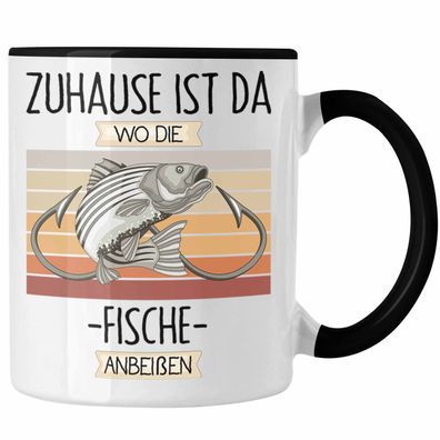 Angler Tasse Geschenk Geschenkidee Lustiger Spruch Zuhause Ist Da Wo Die Fische Anbei