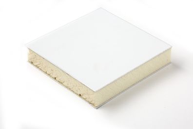 Alu-Sandwichplatte; weiß, 28mm 450 x 950 mm