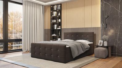 Kontinentales Bett Trento 180x200 Bettkästen und Matratze + topper Stoff: Enjoy New