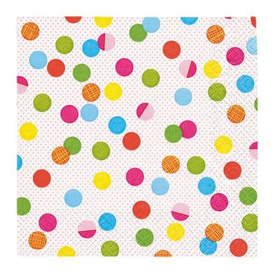Lunchservietten „Party Dots“, 33x33 cm, 3-lagig, Home Fashion®, 20 Stück, Geburtstag,