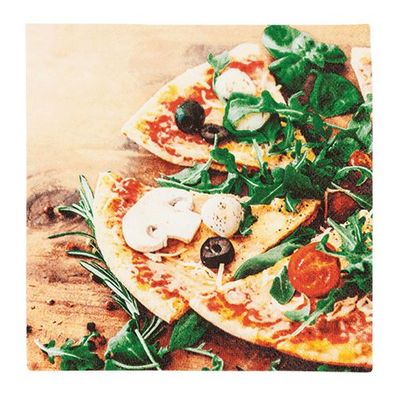 Lunchservietten „Pizza“, 33x33 cm, 3-lagig, Home Fashion®, 20 Stück, Geburtstag, Gril