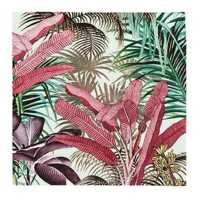 Lunchservietten „Tropical Plants“, 33x33 cm, 3-lagig, Home Fashion®, 20 Stück, Tropic