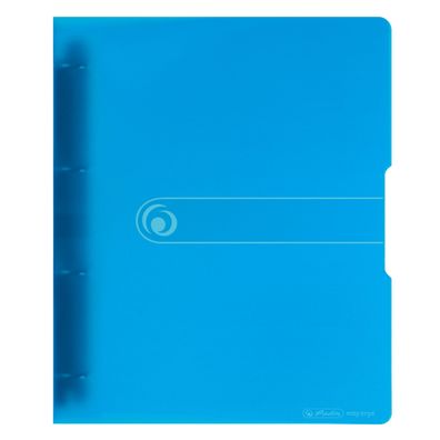 Ringbuch A4 PP 4-Ringe 2,7cm Rücken 16mm Füllhöhe transparent blau