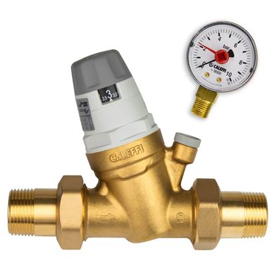 Caleffi Wasserdruckminderer DN15 1/2 Zoll Druckminderer Wasser mit Manometer