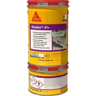 Sikadur® -31 + , 2-komponentiger Epoxidhartklebstoff, betongrau , 1,2kg-Gebinde
