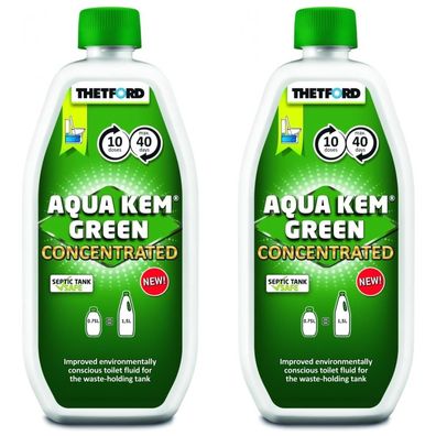 25,79EUR/1l 2 x Thetford Aqua Kem Green 750ml Konzentrat Sanit?rfl?ssigkeit