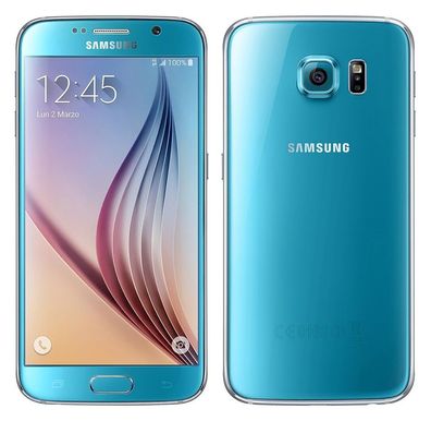 Samsung Galaxy S6 SM-G920 Blau 3GB/32GB NFC LTE 12,92cm (5,1 Zoll) Android Smartphone
