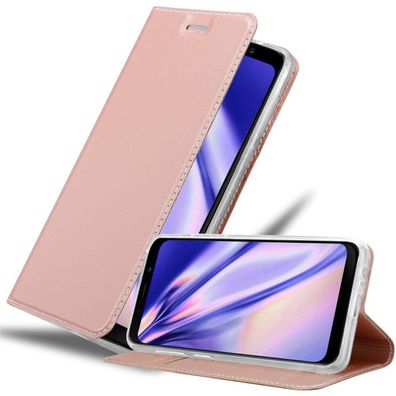 Cadorabo Hülle kompatibel mit Samsung Galaxy A8 2018 in CLASSY ROSÉ GOLD - Schutzh...