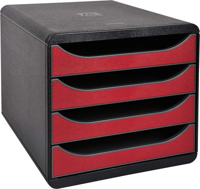 Exacompta 310718D Premium Ablagebox mit 4 Schubladen für DIN A4+ Dokumente. Belast...