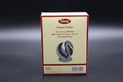 Origami Papier 150x107mm oder 115x87mm - 500 Blatt (400 weiß/75 schwarz/25 rot)