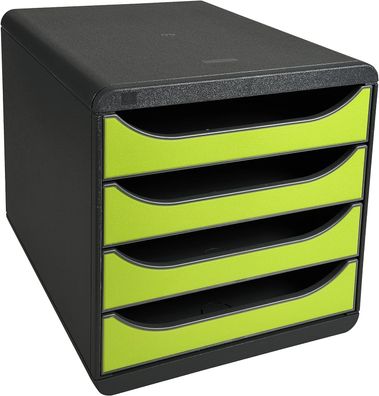 Exacompta 310725D Premium Ablagebox mit 4 Schubladen für DIN A4+ Dokumente. Belast...