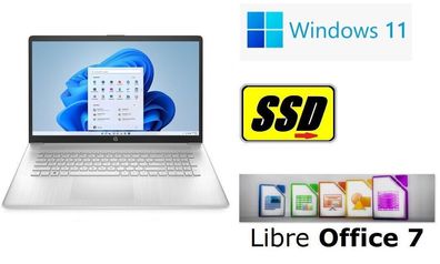 HP Laptop Intel Hexa Core i3 4TB SSD 64GB RAM 17,3" Office Webcam Windows11