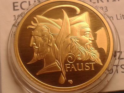 100 euro 2023 Faust Goethe 15,55g 1/2 Unze Gold Prägestätte F Stuttgart