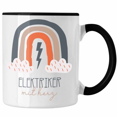 Elektriker Tasse Geschenk Danke Kaffeetassse Geschenkidee fér Elektriker mit Herz Spr