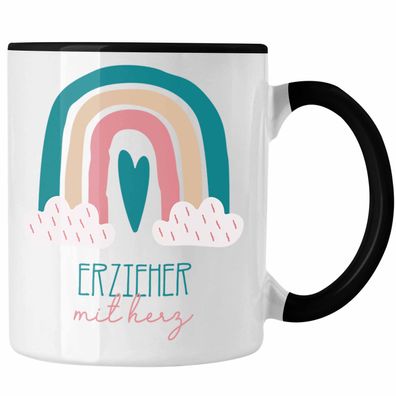 Erzieher Tasse Geschenk Danke Kaffeetassse Geschenkidee fér Erzieher mit Herz Spruch