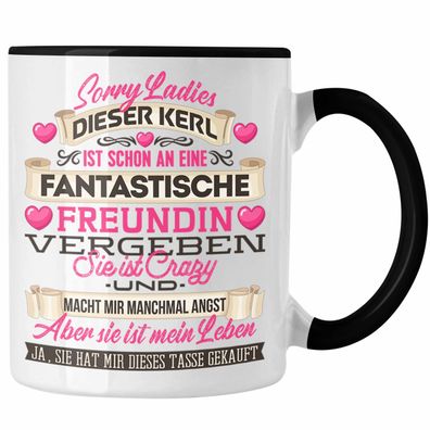 Valentinstag Tasse Geschenk fér Freund Lustiger Spruch Verréckte Freundin