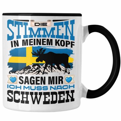 Schweden Tasse Geschenk Die Stimmen In Meinem Kopf Sagen Ich Muss Nach Schweden