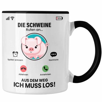 Die Schweine Rufen An Tasse Geschenk fér Schweine Zéchter Besitzer Geschenkidee Lusti