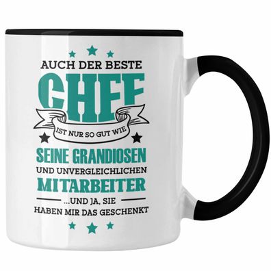 Tasse Geschenk fér Chef von Mitarbeitern Spruch Kaffeetasse