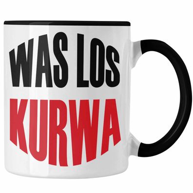 Lustige Tasse Spruch "Was Los Kurwa" Polen Polnisches Geschenk