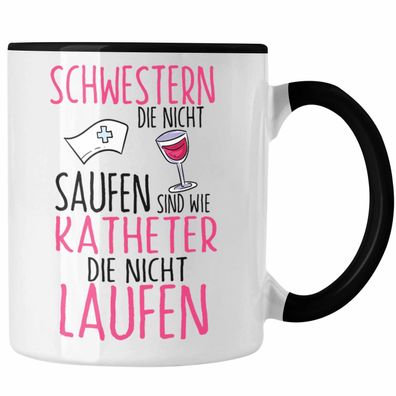 Krankenschwester MFA Tasse Geschenk Schwestern Die Nicht Saufen Lustiger Spruch Gesch