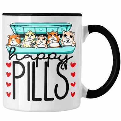 Lustiges Geschenk fér Hamsterliebhaber: "Happy Pills" Tasse Hamster Besitzer Grafik Z