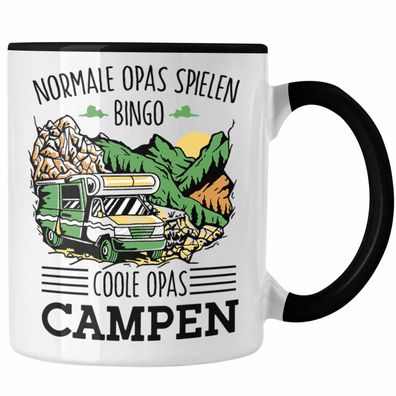 Camping-Tasse "Normale Opas Spielen Bingo, Coole Opas Campen" Geschenk Opa-Camper