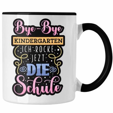 Einschulung Tasse "Bye-Bye Kindergarten, Ich rocke jetzt die Schule" Geschenk fér Sch