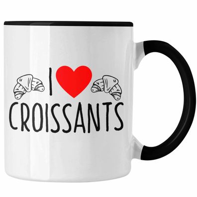 Tasse "I Love Croissants" Lustiges Geschenk fér Croissant-Liebhaber Frankreich