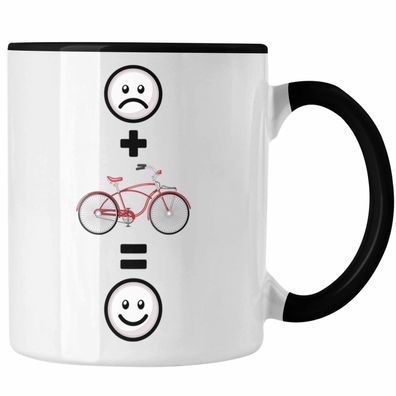 Fahrrad Tasse Geschenk fér Fahrradfahrer Lustige Geschenkidee :( + Fahrrad = :)
