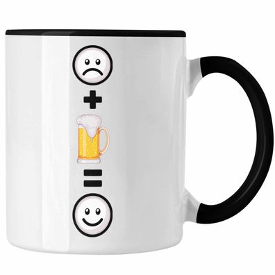 Bier Tasse Geschenkidee fér Biertrinker Geburtstag Lustiges Geschenk :( + Bier = :)