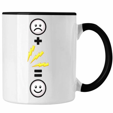 Elektriker Tasse Geschenk fér Elektroniker Lustige Geschenkidee :( + Elektrik = :) Ge