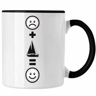 Segeln Tasse Geschenk fér Segler Windsegeln Boot :( + Segeln = :) Lustige Geschenkid