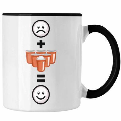 Bierpong Tasse Geschenk fér Bier Pong Profi Lustige Geschenkidee :( + Bierpong = :) G