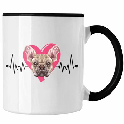 Französische Bulldogge Besitzer Tasse Geschenk Lustiger Spruch Geschenkidee Herzschla