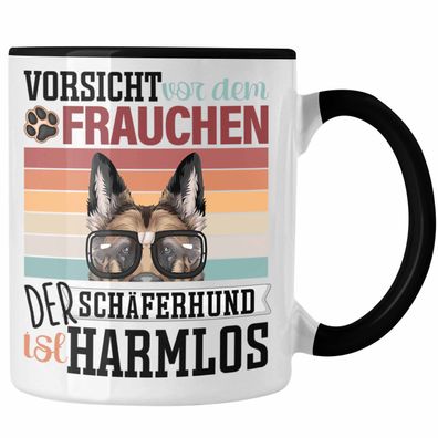 Schäferhund Besitzerin Frauchen Tasse Geschenk Lustiger Spruch Geschenkidee Vorsicht