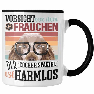 Cocker Spaniel Besitzerin Frauchen Tasse Geschenk Lustiger Spruch Geschenkidee Vorsic