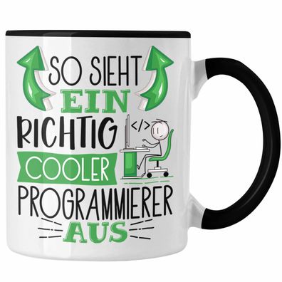 Programmierer Tasse Geschenk So Sieht Ein RIchtig Cooler Programmierer Aus Geschenkid