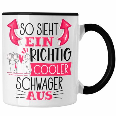 So Sieht Ein Richtig Cooler Schwager Aus Geschenk Tasse Lustiger Spruch Geschenkidee