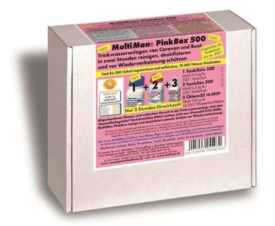 MultiMan PinkBox 500 Reinigung der Trinkwasseranlage