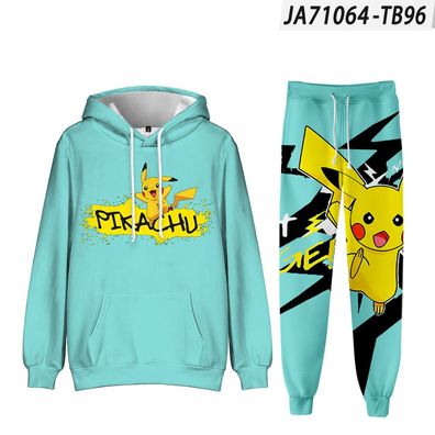 Pokemon Sportanzug Pikachu Psyduck Hoodie Leggings Bulbasaur Kinder Sweatshirt Hose