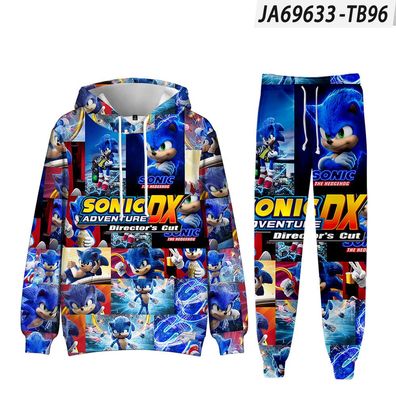 Sonic the Hedgehog Sportanzug 3D Sonic Sweatshirt Leggings Kinder Hoodie Hose Anzug
